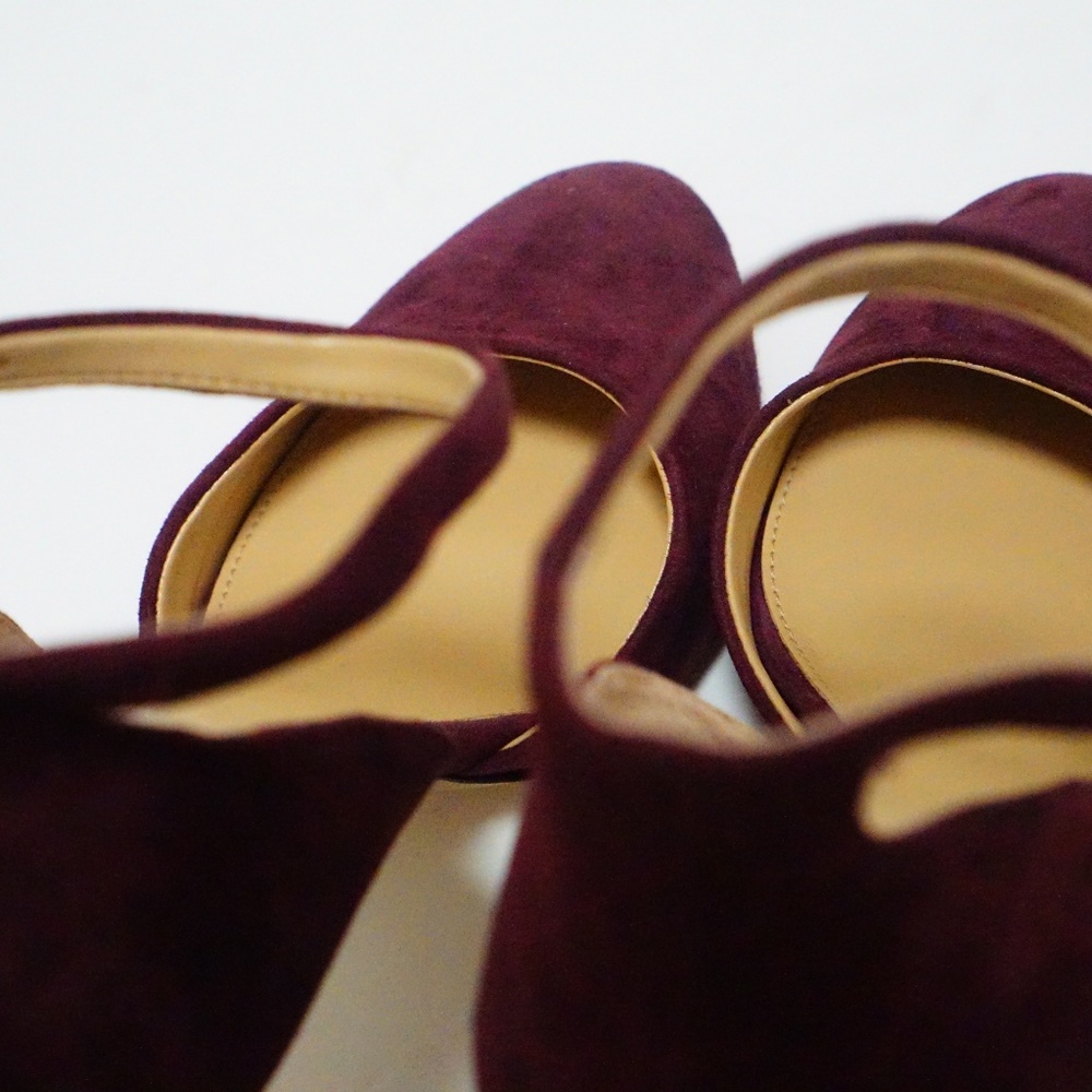 MICHAEL Michael Kors Maroon Suede Heels size 7.5M - Picture 4 of 6